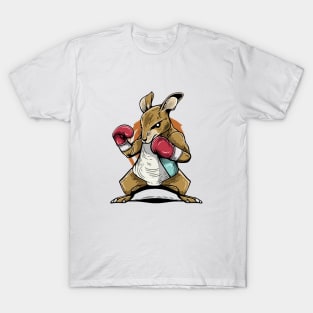 Cute Kangaroo Jab  With Small Body And Fight T-Shirt